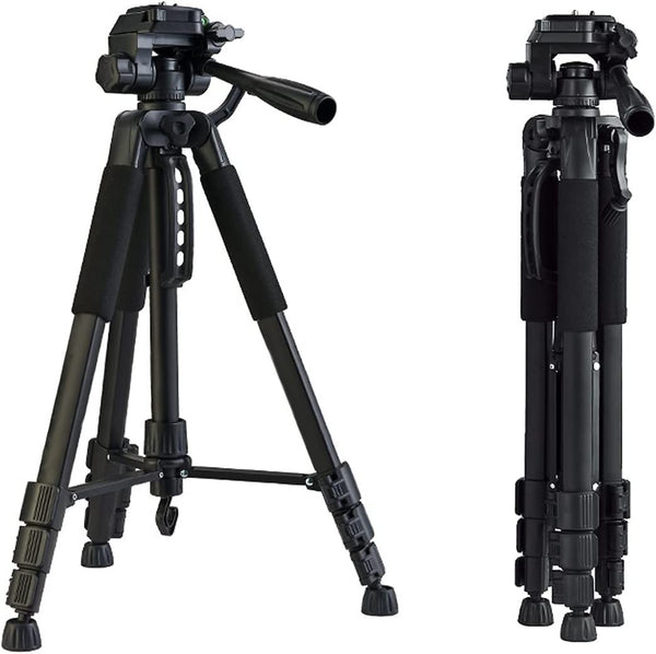 Universal 180cm Camera Tripod Stand 360° for DSLR Cameras & Phones with Universal Compatibility w Phone Mount